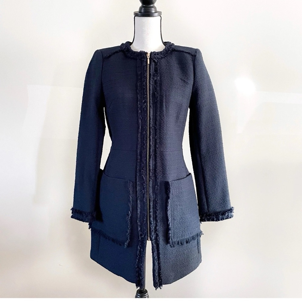 H&M Navy Fringed Blazer